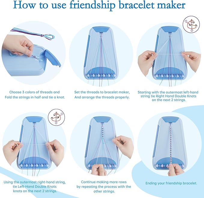 Friendship Bracelet Making Kit for Girls, Arts and Crafts Bracelets String - Image 3