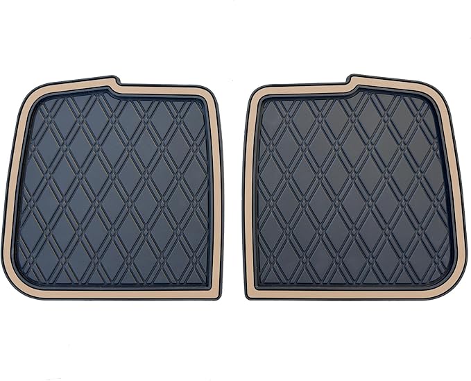 Xtreme MATS Rubber Bag Well Mat Compatible with Club Car Precedent, Onward, Tempo and Atlas Golf Carts (Beige Trim)