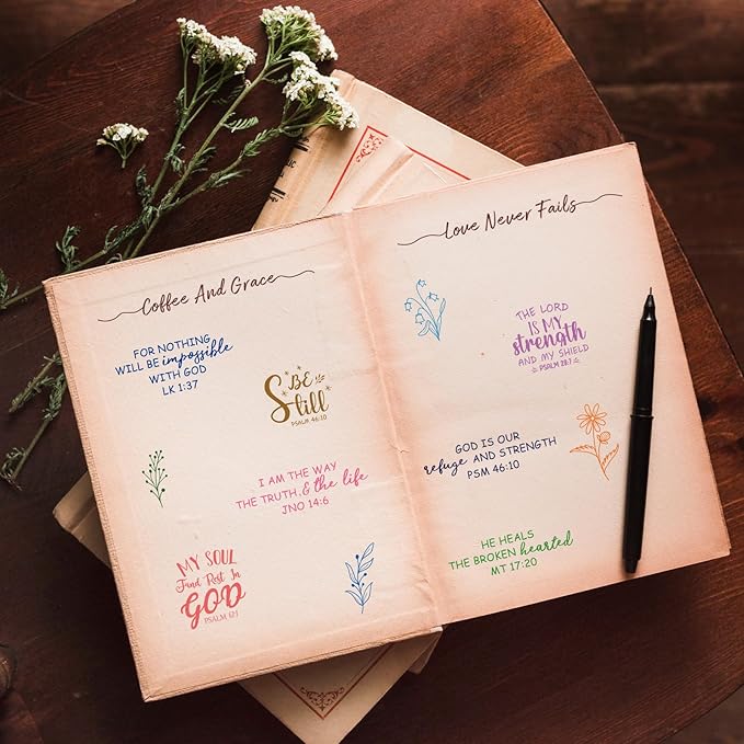 Whaline 4 Sheet Bible Verse Words Clear Stamps Christian God Jesus Silicone - Image 5