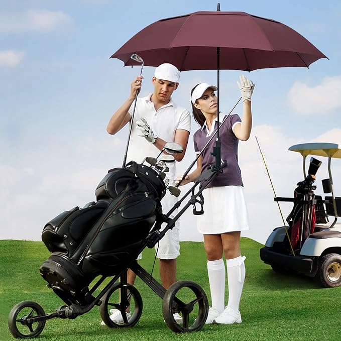 ZOMAKE Golf Umbrella Windproof, Extra Large Oversized Heavy Duty Double Canopy for Rain, Sports Games & Push Cart(51/54/62/68/72Inch)