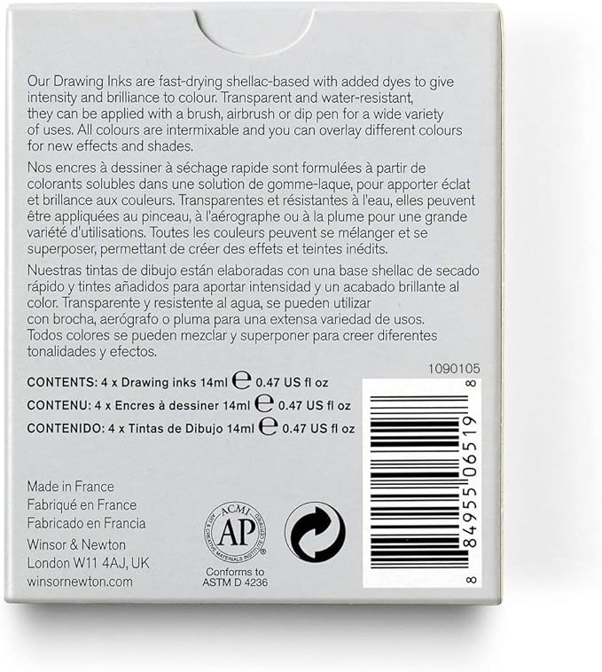 Winsor & Newton Collection Drawing Ink Set, Vibrant Tones - Image 2
