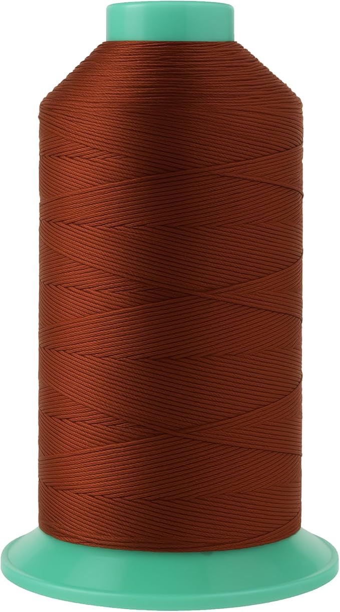 Mandala Crafts Size 346 210D T350 Bonded Nylon Thread Copper Brown Heavy Duty by MandalaCrafts