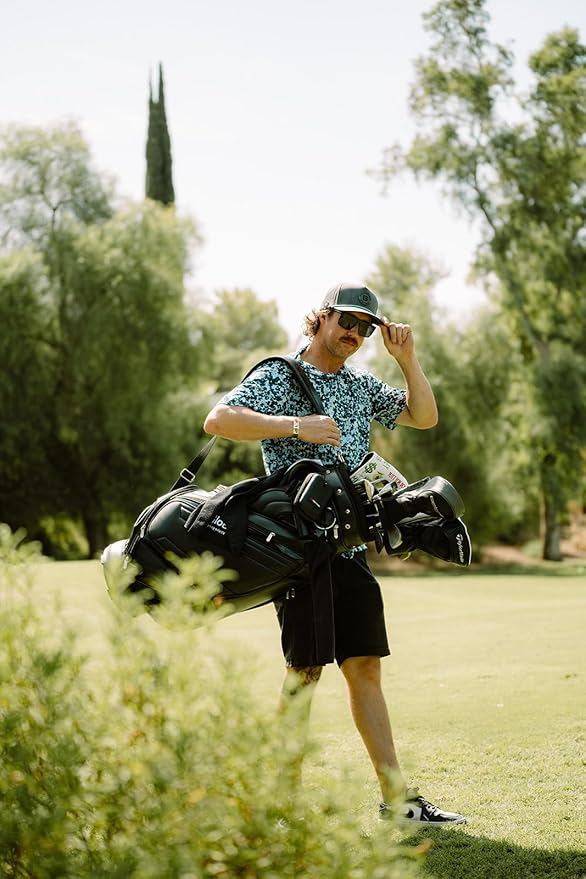 BRIMZ Golf Performance Hat - Tee Holder & Magnetic Ball Marker - Breathable, Sweat & Water Resistant Golfing Snapback Hat