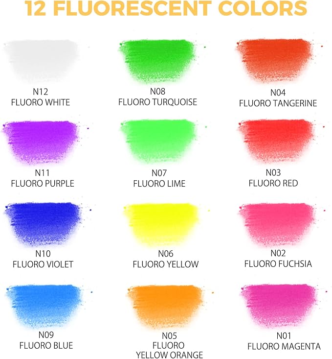 Artecho 12pcs Neon Soft Pastels, Square Chalk - Image 2
