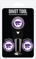 Team Golf NCAA Unisex-Adult Team Golf NCAA Divot Tool with 3 Golf Ball Markers Pack, Markers are Removable Magnetic Double-Sided Enamel