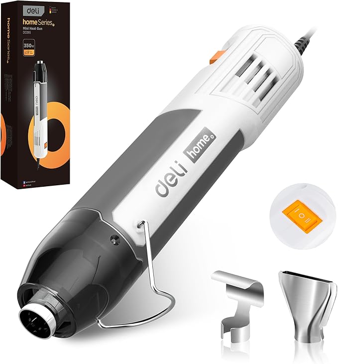 DELI Mini Heat Gun, 350W Dual Temp 500℉/842℉ by delioffice