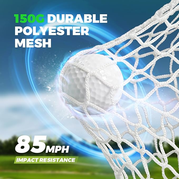 Golf Net 10x7FT All-in-One with Tri-Turf Practice Mat, Ball, Target & Carry Bag, Backyard & Indoor Outdoor Golf Hitting Net for Driving, Chipping, Swing Training, Golf Gift for Men, Dad, Him, Golfer