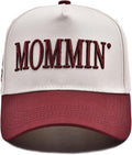 Womens Baseball Caps Casual Mommin Embroidery Letters Trucker Hat Adjustable Ponytail Baseball Hat for Streetwear