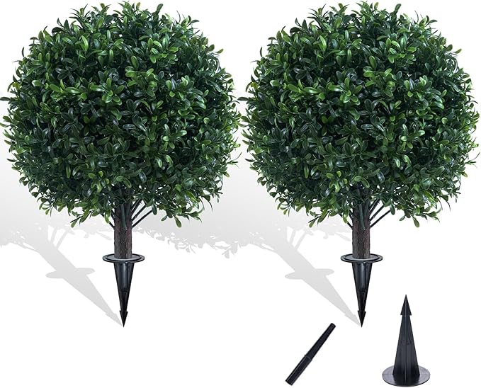 Artificial Boxwood Topiary Ball Bush by Chillchard