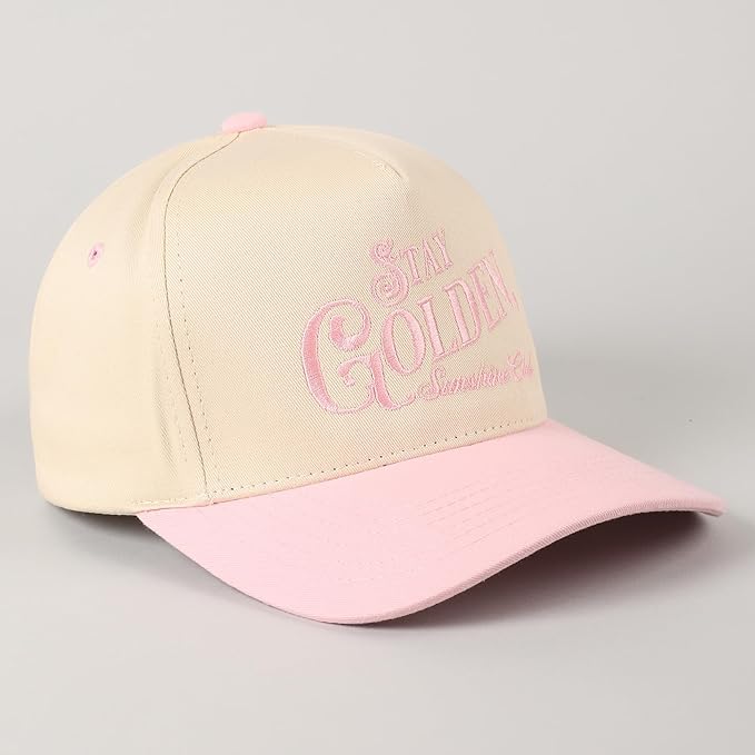 MIRMARU Two-Tone Vintage Canvas Trucker Hats for Men & Women, Adjustable Size Baseball Caps with Trendy Embroidered Design