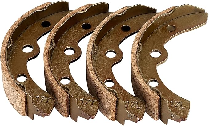 10L0L Golf Cart Brake Shoes for Club Car DS 1995-up, Club Car Precedent 2004-up, for Yamaha G1 G2 G8 G9, for EZGO 1986.5-1996, OEM 1018232-01 (2 Short & 2 Long)