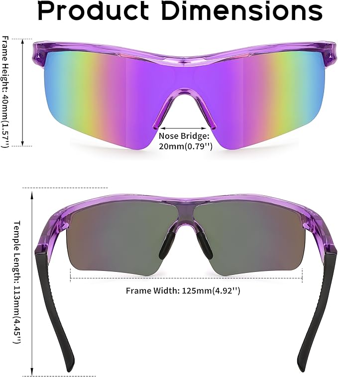 FEISEDY Kids Teens Baseball Polarized Sunglasses Sports TR90 Frame Boys Girls Cycling B2454