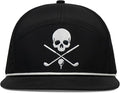 Bamveio Funny Golf Hats Flat Bill for Men Women,Golf Gifts Skull Baseball Cap for Adults Humor