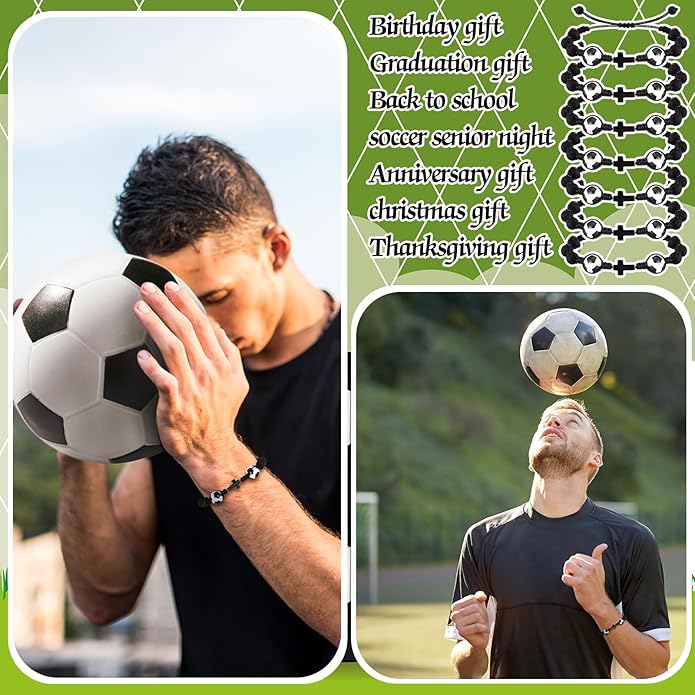 12 Set Sport Adjustable Beaded Bracelets Gifts Football Softball Soccer Volleyball Golf Basketball Hockey Bracelets for Women Men Adjustable Beaded Accessories