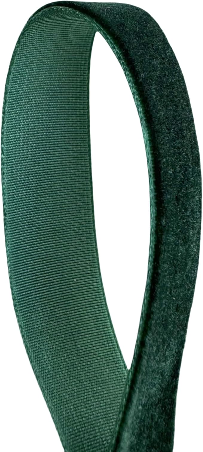 Vintage Hunter Green Velvet Ribbon, 5/8 Inch X 25Yd - Image 2