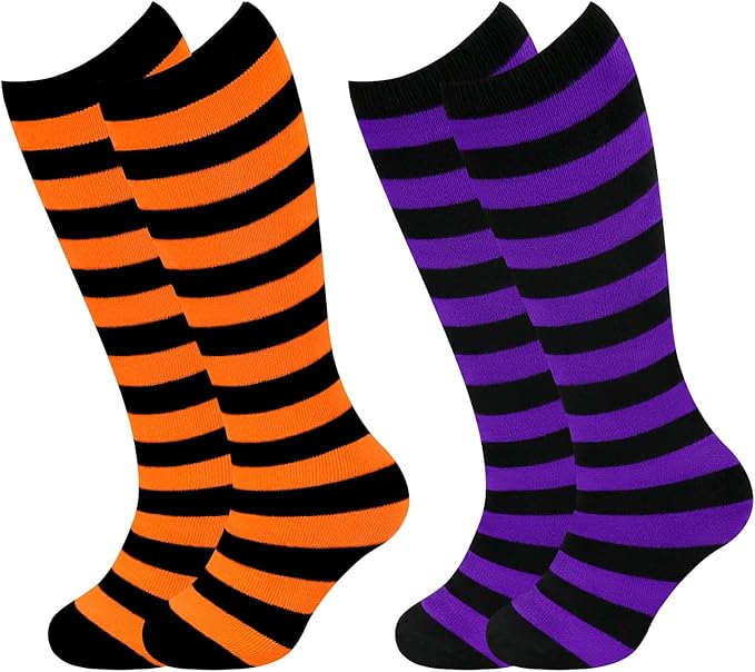 Sarfel Kids Soccer Socks Toddler Soccer Socks Girls Boys Soccer Socks Kids Tube Socks with Stripes Toddler Knee High Socks