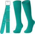 Baseball Socks and Belt for Youth Adult Softball Socks Combo Elastic Waist Belt for Men Kids Boys Girls Women JASGOOD