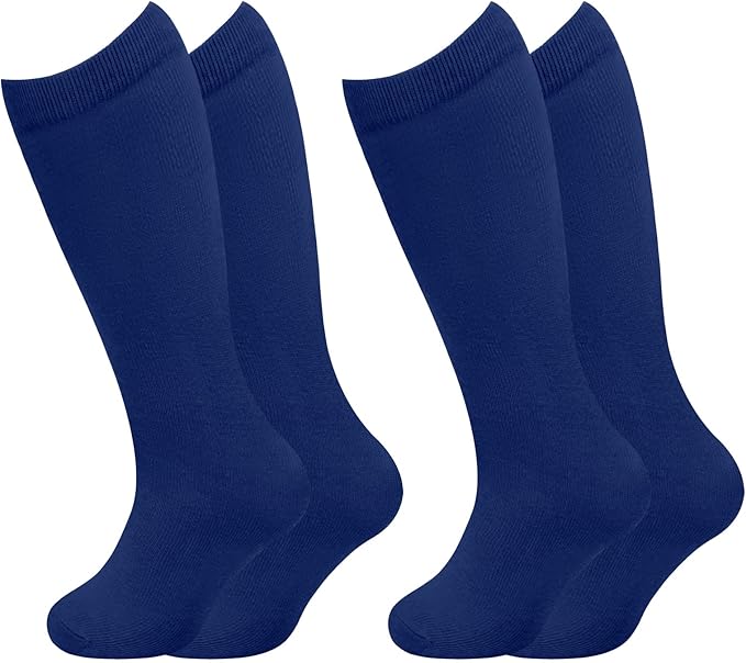 Sarfel Kids Soccer Socks Toddler Soccer Socks Girls Boys Soccer Socks Kids Tube Socks with Stripes Toddler Knee High Socks