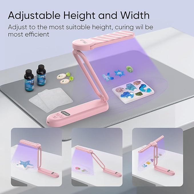 PPESULK UV Light for Resin Curing, 3000mAh Rechargeable Fast UV Resin Lamp - Image 4