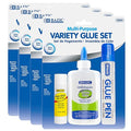 BAZIC White Glue 4oz., Glue Stick 0.7oz., Washable Liquid Glue Pen, by BAZICProducts