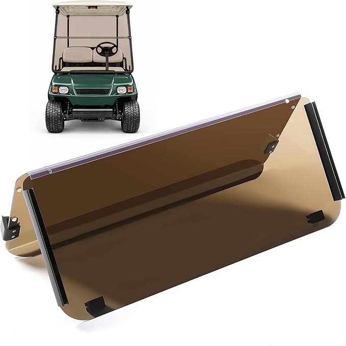 HECASA Tinted Windshield Compatible with 1985-1995 Yamaha G2/G9 Models Golf Cart Fold Down Windscreen
