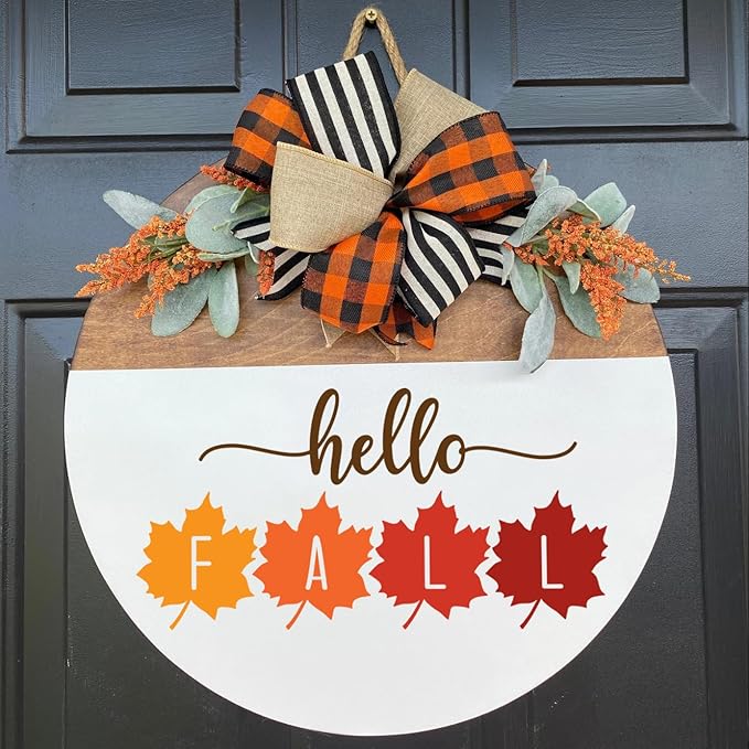 Fall Stencils for Painting on Wood Pumpkin Thanksgiving Stencil Reusable Hello - Image 3