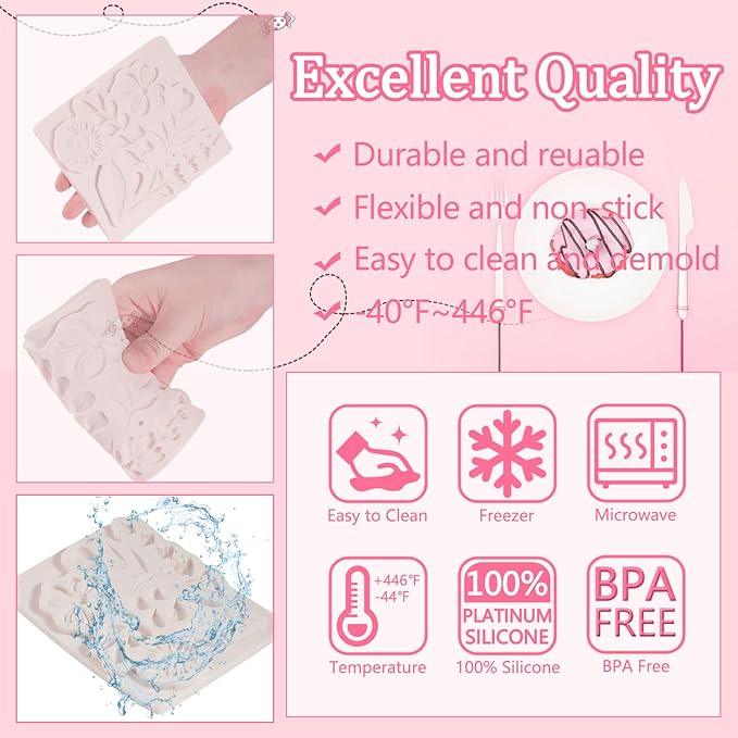 1 Pcs Flower Fondant Mold for Cake Decoration, Leaf Chocolate Silicone Mold - Image 7