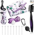 Liliful 12 Pcs Golf Accessories Kit, Include Golf Ball Bag with Hook Towel Tees Magnetic Ball Marker Divot Tool Cleaner Brush for Women Man Gifts