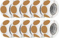 Perco Kraft Brown 3-Inch Perforated Circle Dot Sticker Labels — 10 Rolls by Perco