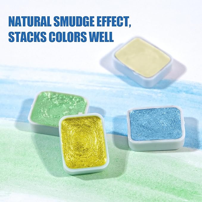 Mini Glitter Watercolor Paint Set - Image 5