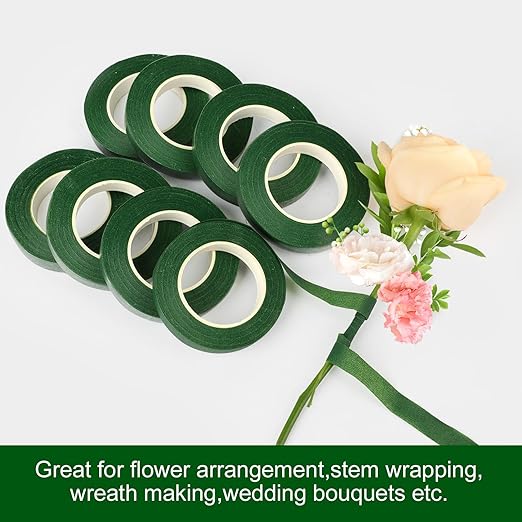 8 Rolls Floral Tape 1/2inch Flower Tape, 30 Yards Florist Tape - Image 7