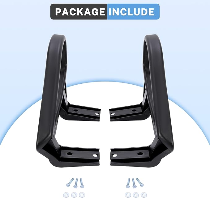 HECASA Golf Cart Seat Handle Pair Compatible with 1994-Up EZGO TXT Gas & Electric Replacement for 71701-G01 71702-G01 Arm Rest Hip Restraints Driver & Passenger Side Plastic Black
