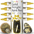 4 Dual Tip Gold Paint Pen Metallic by Funcils