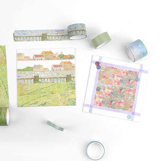 Dizdkizd Floral Green Washi Tape Set, 20 Rolls Cute Seasonal Masking Tape - Image 5