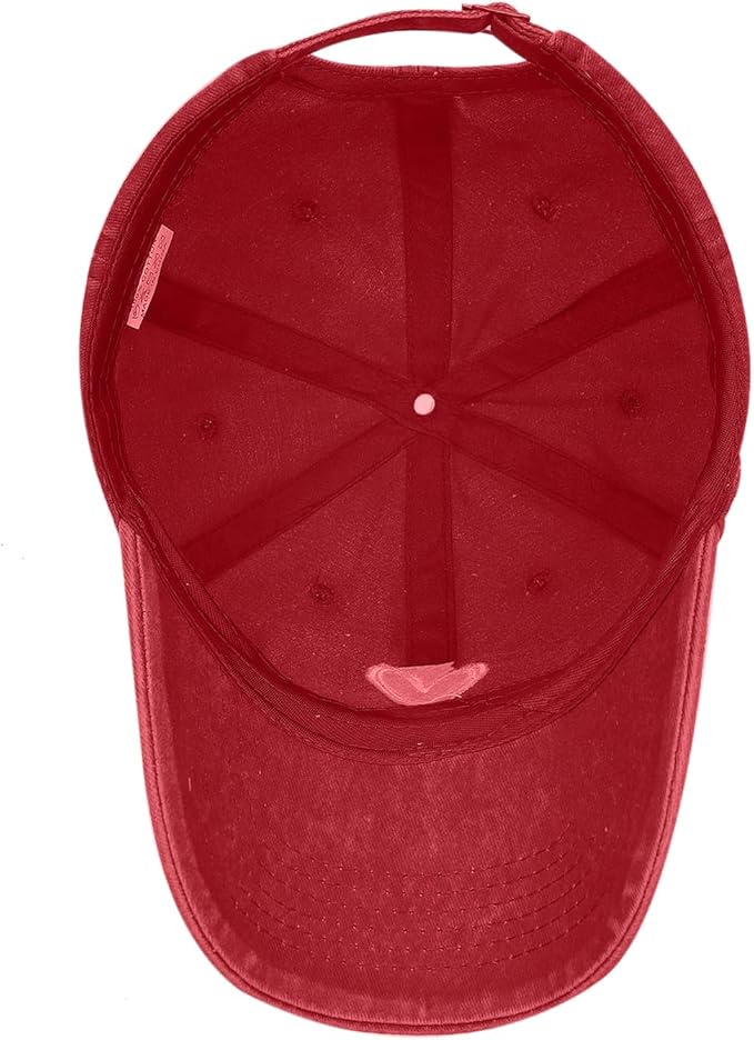 Pairxily Vintage Heart Embroidered Baseball Cap Distressed Adjustable Hat for Women Low Profile Dad Hats Unisex Cotton Cap