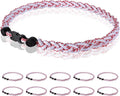 12 Pack Baseball Necklace 18inch, Team Gift for Baseball Funs, Three Braided Titanium Tornado Rope Design, with Muti - Color for Pick