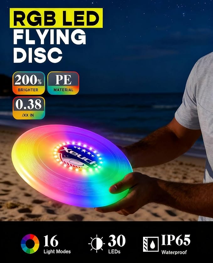 Light Up Flying Disc, 175g Glow Disc - Image 2