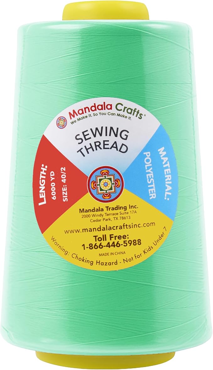 Mandala Crafts 4 Pack of Serger Threads Cones Spools - Image 4