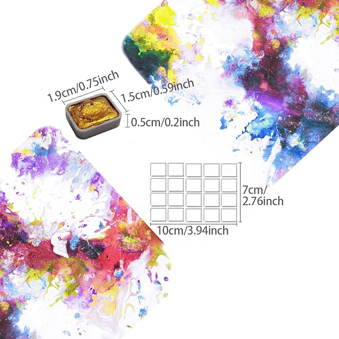 Metallic Glitter Watercolors, Glitter Watercolor Paint, Metallic Watercolor - Image 2
