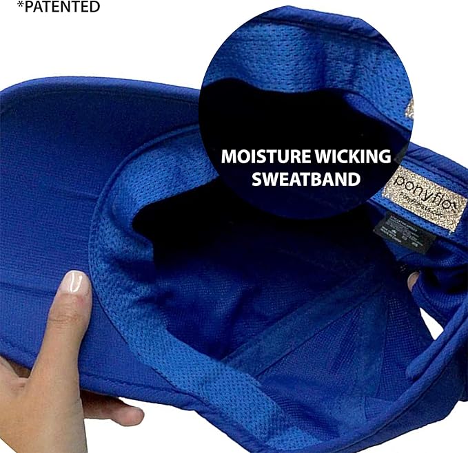 Ponyflo Women’s Ponytail Baseball Cap, Patented Active Feather-Light Hat with Open Back