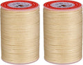 uxcell Round Leather Sewing Waxed Thread, 55m / 60 Yards Polyester Wax String by uxcell