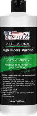 U.S. Art Supply 16 oz High Gloss Varnish by USArtSupply