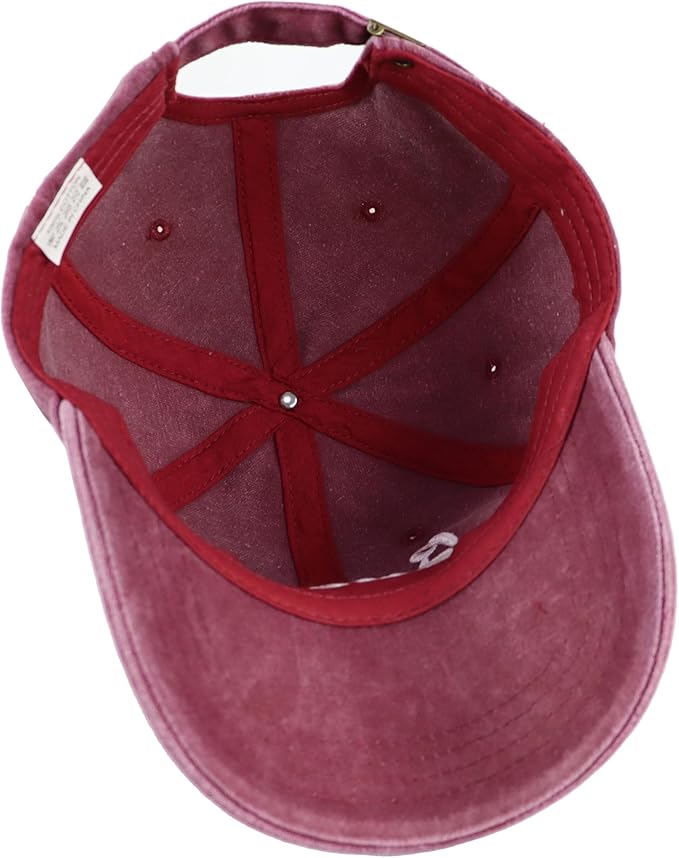 Boat Hair Don't Care Hats for Men Women, Adjustable Embroidered Cotton Washed Distressed Denim Fishing Baseball Cap