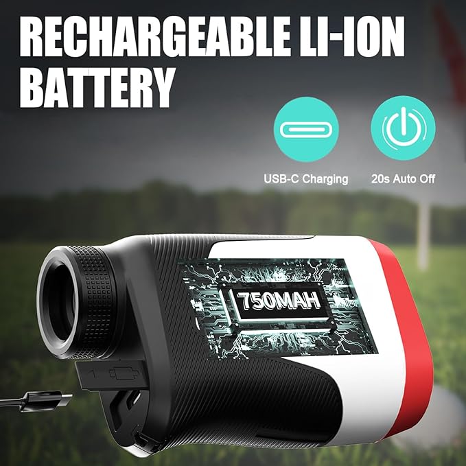 Golf Rangefinder 800/1100 Yards Range Finder with Slope Flag-Lock Vibration Continuous Scan Rechargeable - Tournament Legal Golf Laser Rangefinders Golfing Accessories for Men Women