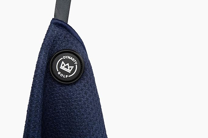 Dynasty Golf Magnetic Golf Towel, 17" x 12.5" Waffle Microfiber Golf Towel with Magnet for Ball and Club Cleaning, Quick Pickup During Play
