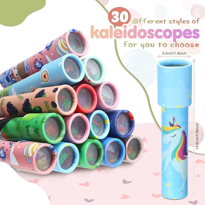 Yunsailing 30 Pcs Classic Kaleidoscopes Party Favors Vintage Mini Kaleidoscope - Image 2