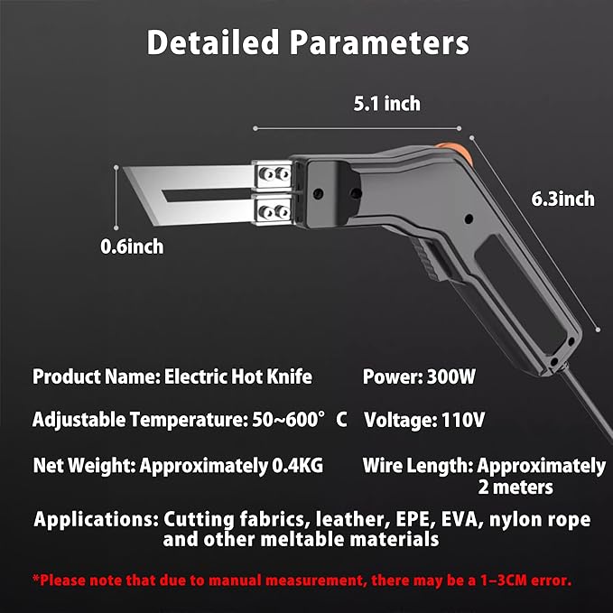 Foam Cutter Electric Hot Knife, Foam Cutting Tool Kit, 300W Styrofoam Cutting - Image 6