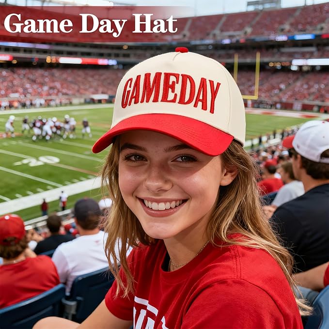 Game Day Hat for Women Men, World Cup Hat Football Softball Basketball Caps