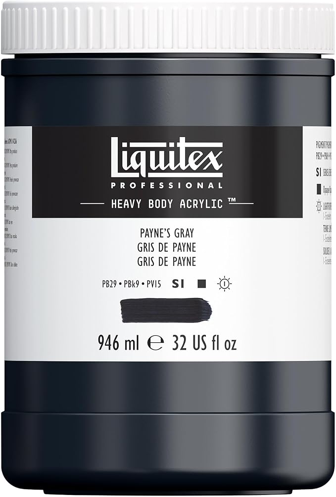 Liquitex Professional Heavy Body Acrylic Paint, 32-oz Pot, Payne's Gray by Liquitex