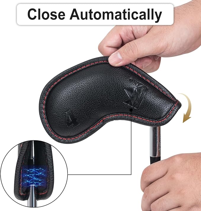 Craftsman Golf Embossed No. Black Cyan Golf Club Iron Headcovers Set for Ping Callaway Mizuno Taylomade Etc.